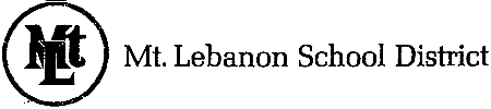 Mt. Lebanon School District Letterhead Logo